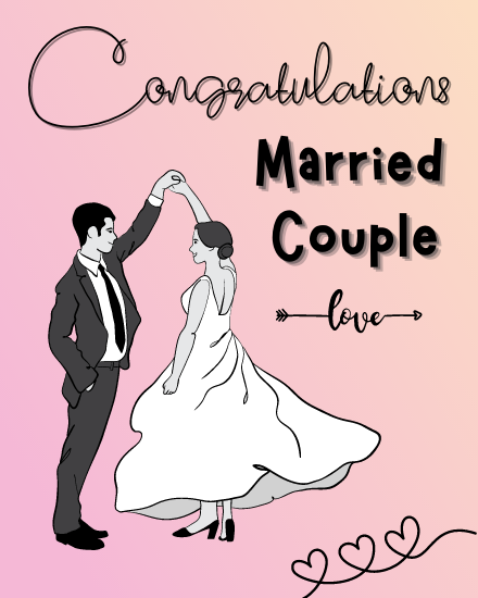 Dancing Couple virtual Wedding eCard