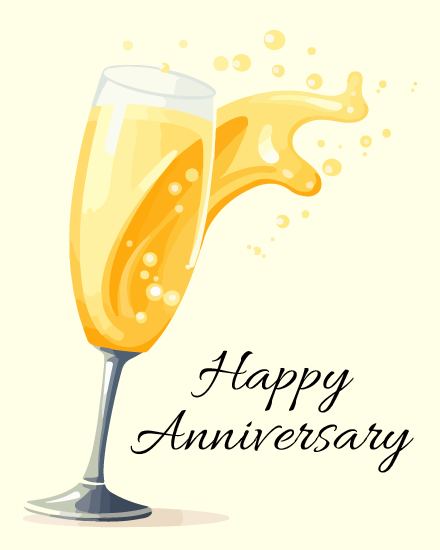 Glass Splash virtual Anniversary eCard