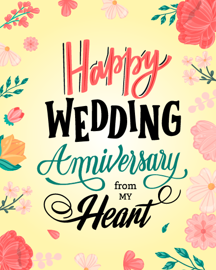 Romantic Flower virtual Anniversary eCard