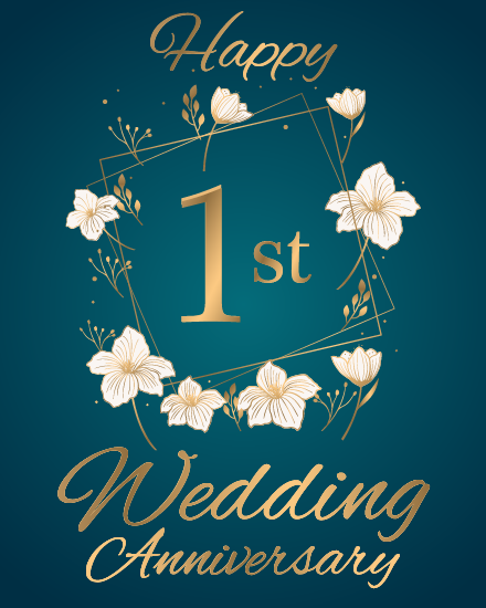 White Bloom Floral virtual Anniversary eCard