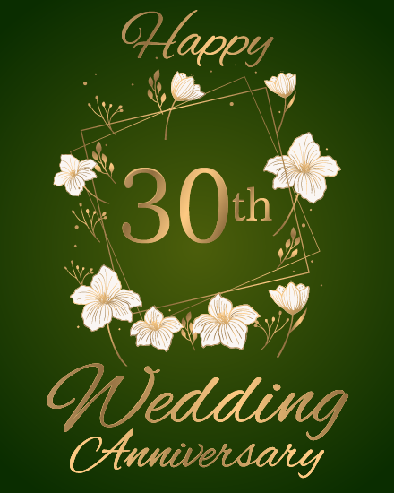 Pearl Jubilee On Green virtual Anniversary eCard