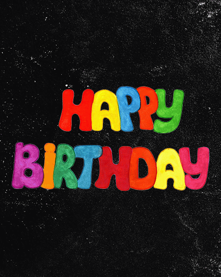 Handmade Lettering virtual Birthday eCard