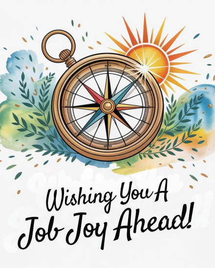 Inspirational Compass virtual New Job Promotion eCard