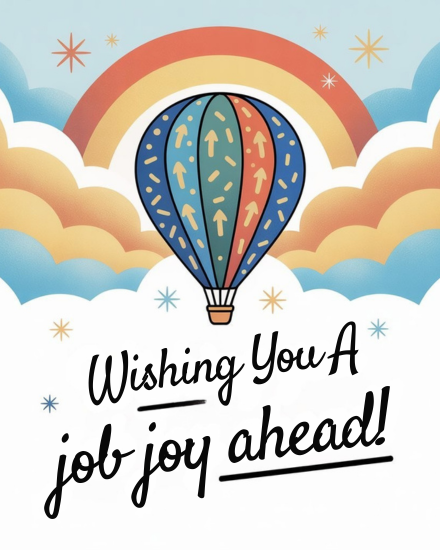 Your Career Is Lifting Off virtual New Job Promotion eCard