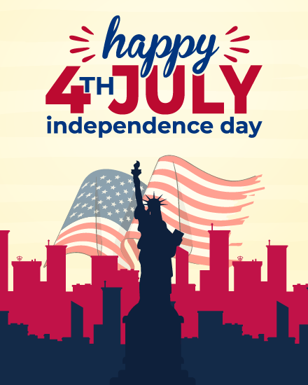 City Silhouette virtual 4 July eCard