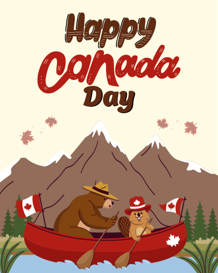 From Mountains To Maple Leaves virtual Canada Day eCard