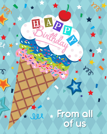 Sweet Ice Cream virtual Birthday eCard