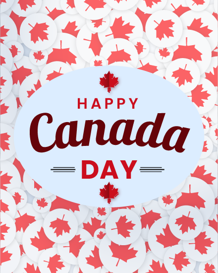 Joy And Wishes virtual Canada Day eCard