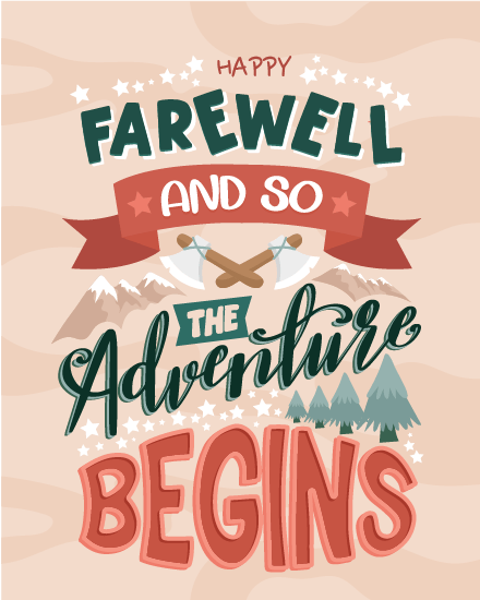 Adventure Awaits virtual Farewell eCard