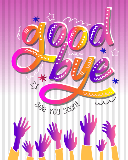 Bright Goodbye From Team virtual Farewell eCard