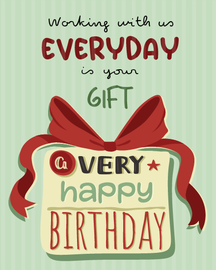 Working With Us virtual Coworker birthday eCard